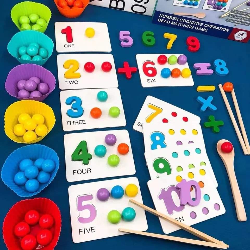 Colourful Educational mathematical montessori learning set