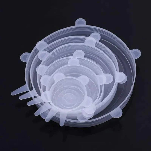 6 Pcs Re-usable Silicone Food Covers