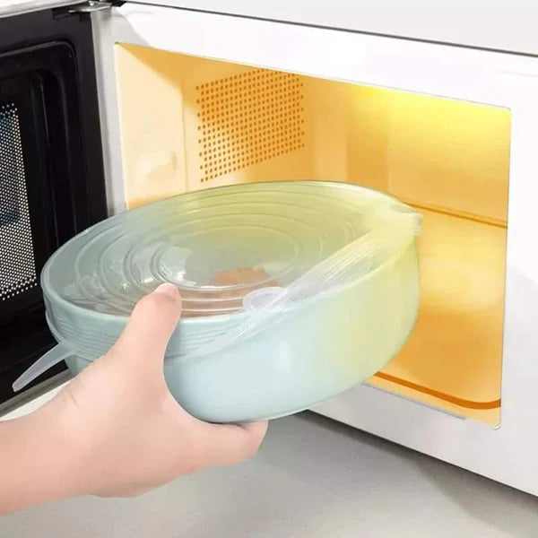 6 Pcs Re-usable Silicone Food Covers