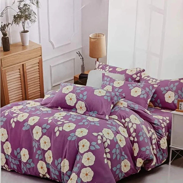 4 in 1 Microfibre Double Sided Duvet Cover Set