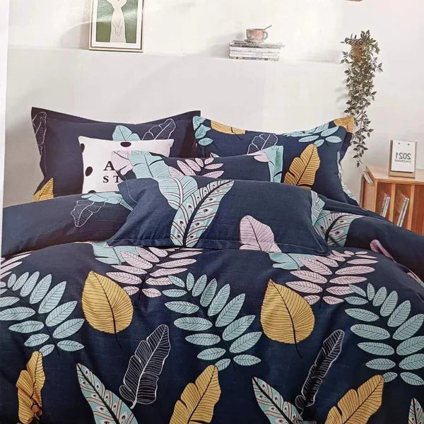 4 in 1 Microfibre Double Sided Duvet Cover Set