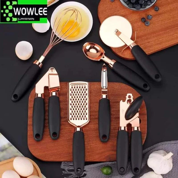 7pcs Rose Gold Kitchen accessories set