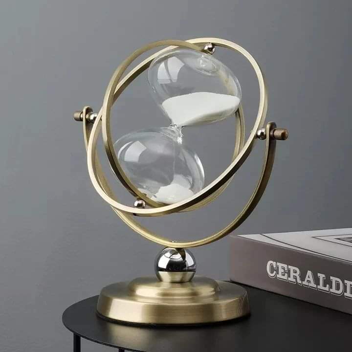 Sand Hourglass Hourglass Design 30 Minutes Metal Glass Sand Clock Rotating Timer Decorations Home Modern Objects Desk Gadgets