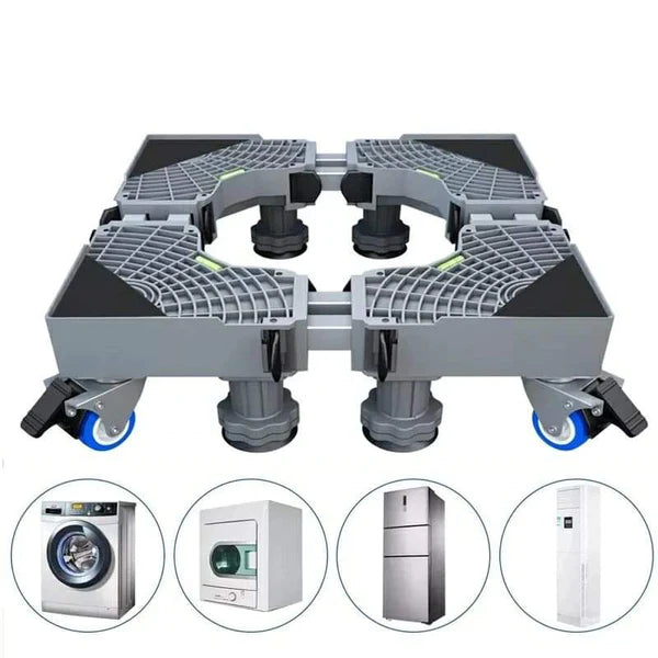 Washing Machine Fridge Stand Base Adjustable Freezer Trolley Mover With Lockable wheels