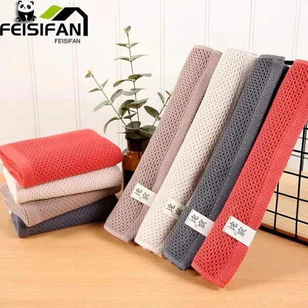 4pcs Waffle Tea/Cotton kitchen/hand towels
