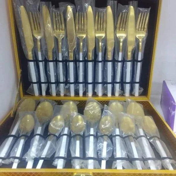 Assorted Briefcase 24Pcs Cutlery Set