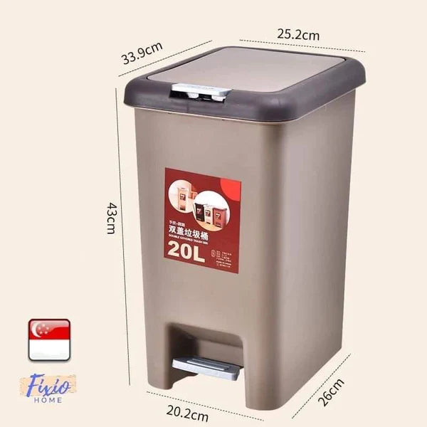 20Litres -2in 1 Pedal/Push Bin