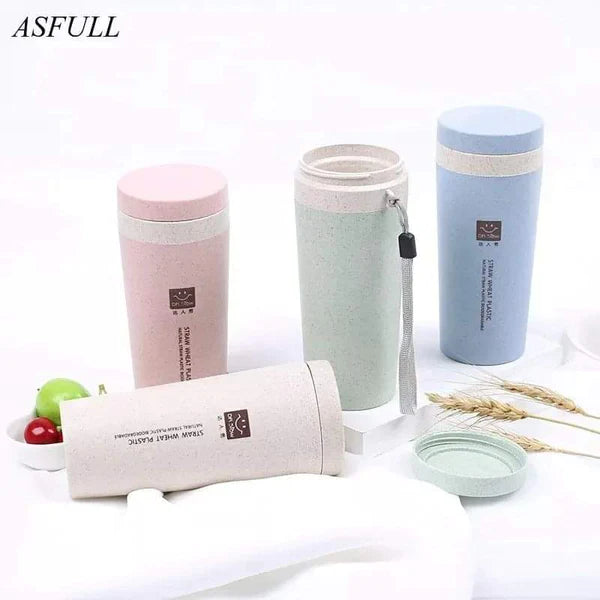 Wheat straw fiber coffee cup