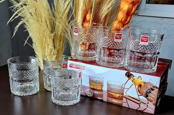 6pcs 290ml Whiskey glasses