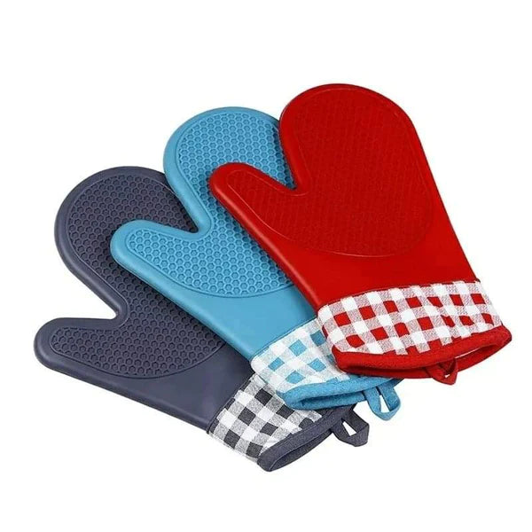 Silicone kitchen/oven gloves