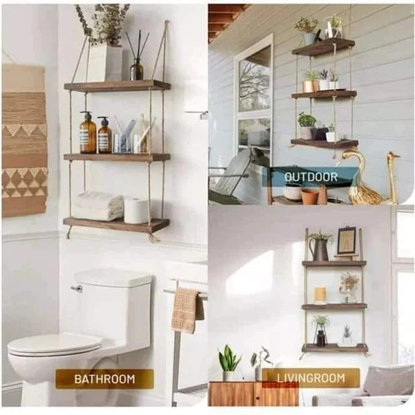 3Tier Rustic floating shelves/ organizer rack