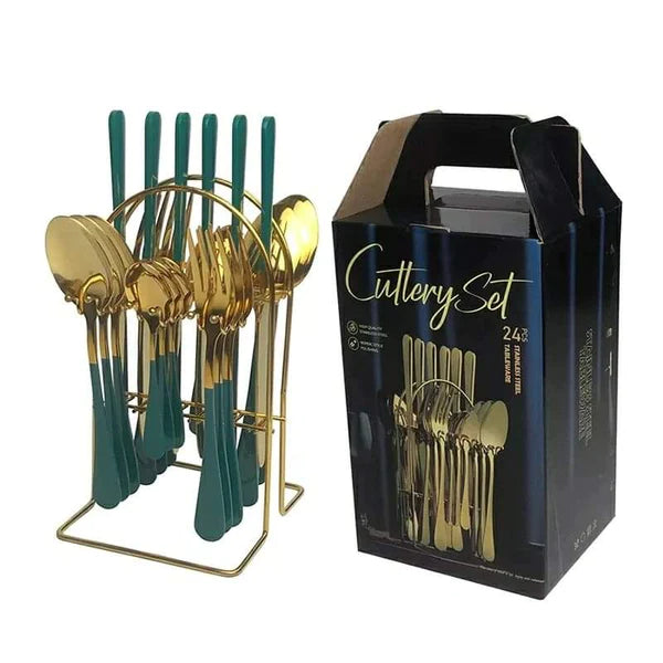 Stainless steel 24 pieces cutlery set