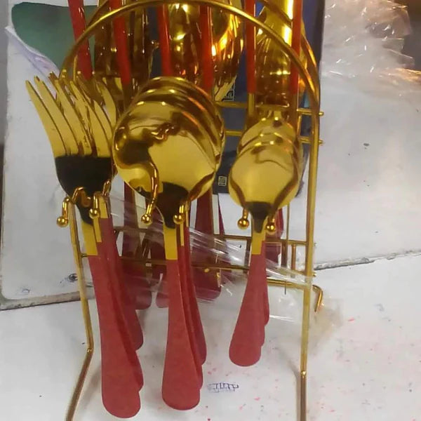 Stainless steel 24 pieces cutlery set