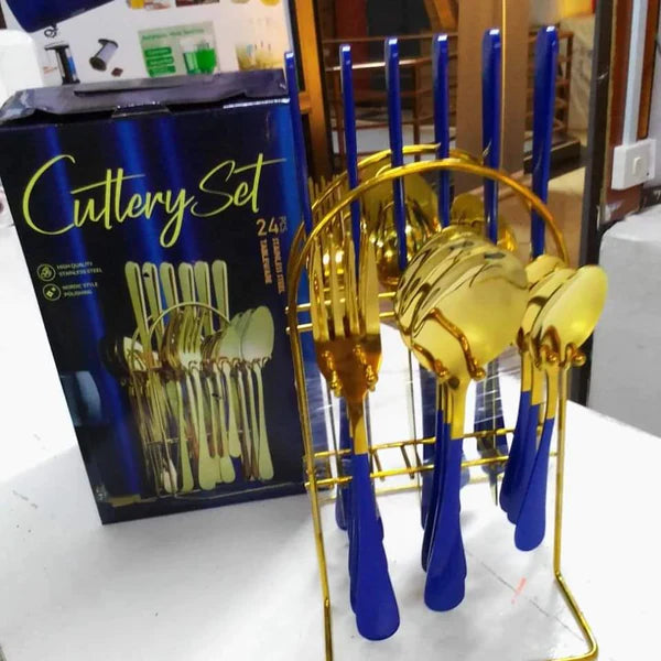 Stainless steel 24 pieces cutlery set
