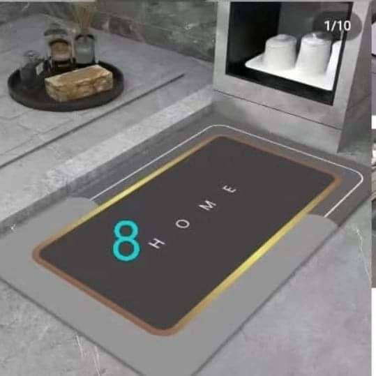 Super absorbent rectangular bath mat