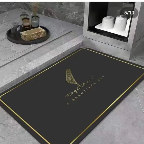 Super absorbent rectangular bath mat