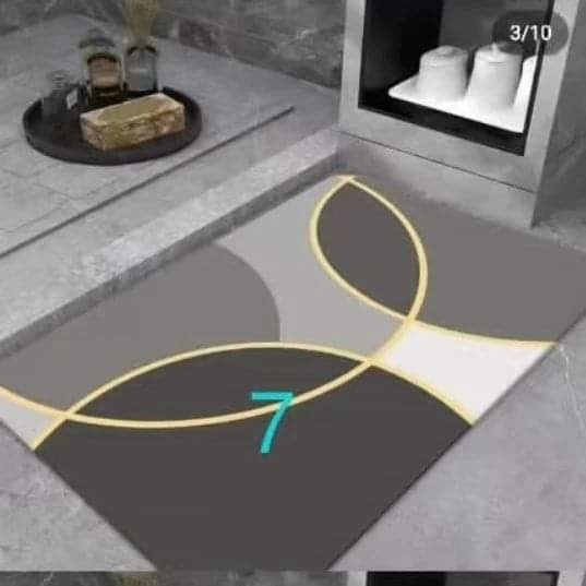 Super absorbent rectangular bath mat