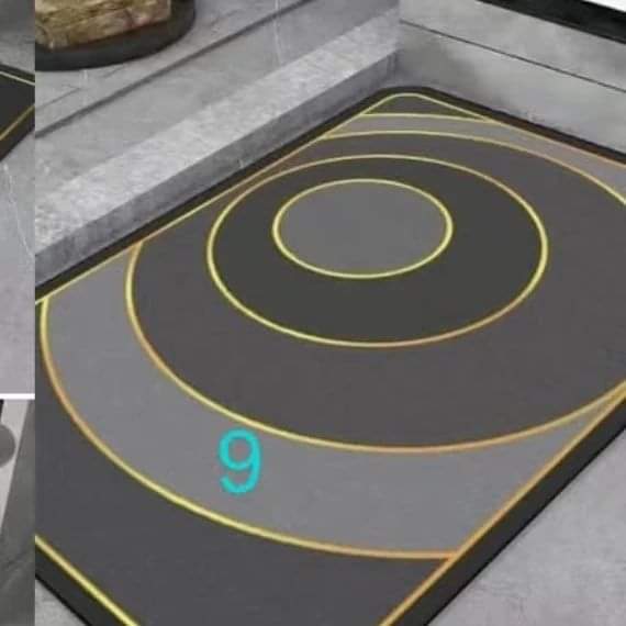 Super absorbent rectangular bath mat