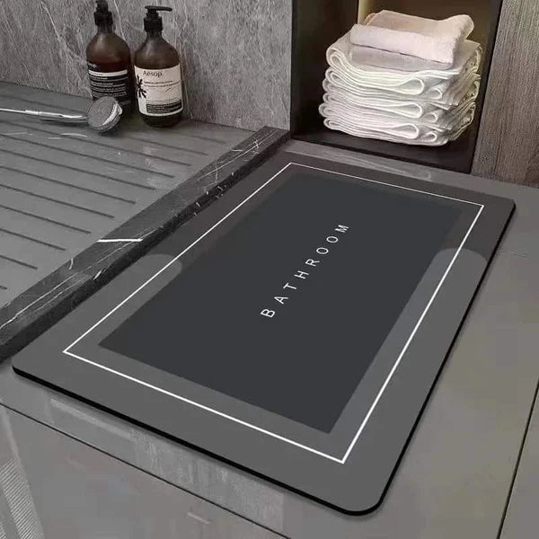 Super absorbent rectangular bath mat