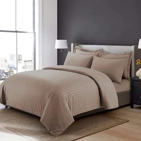 7*8 Stripped cotton duvet cover set/set