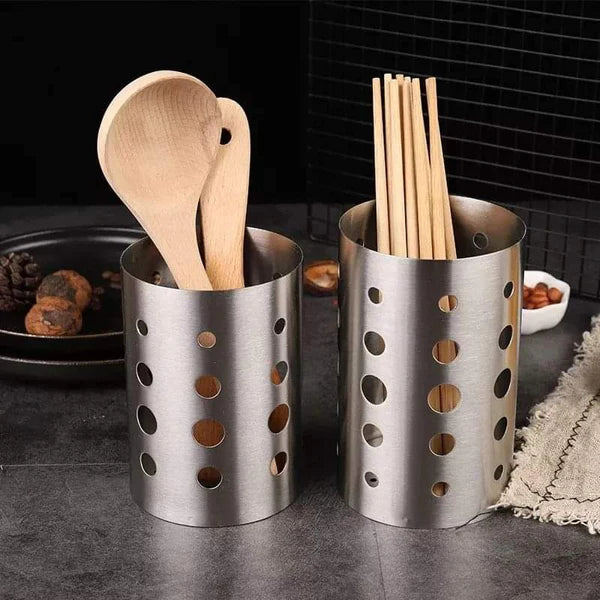 Perforated cutlery holder/chopsticks barrel
