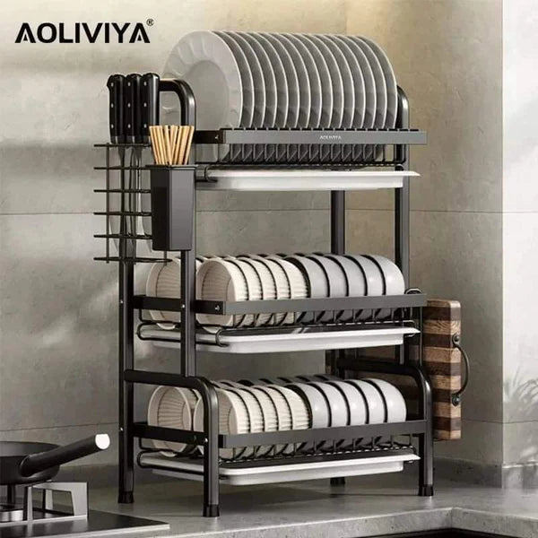 3 Tier dish storage rack