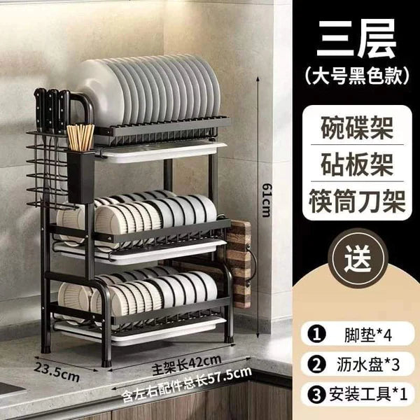 3 Tier dish storage rack