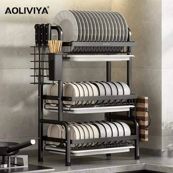 3 Tier dish storage rack