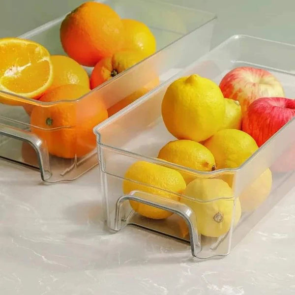 Acrylic wide base fridge organizers