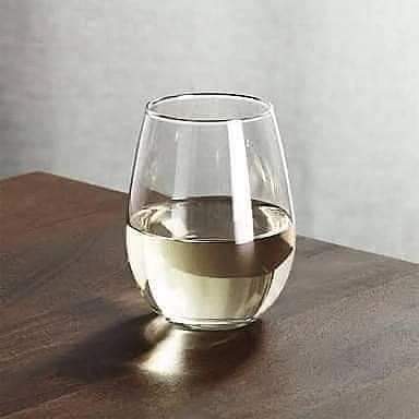 6pcs Large Oval Stemless Wine Glasses