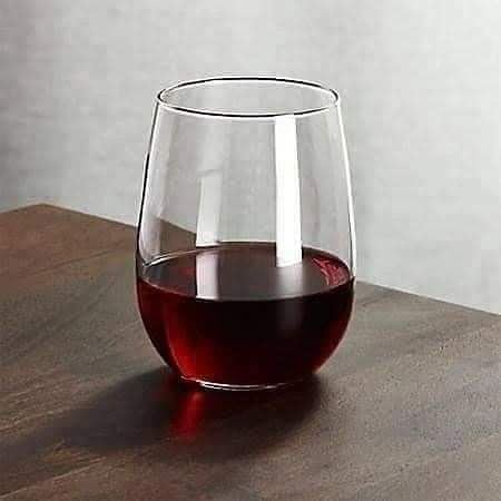 6pcs Large Oval Stemless Wine Glasses