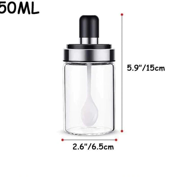3pcs Glass Canisters with Dipper