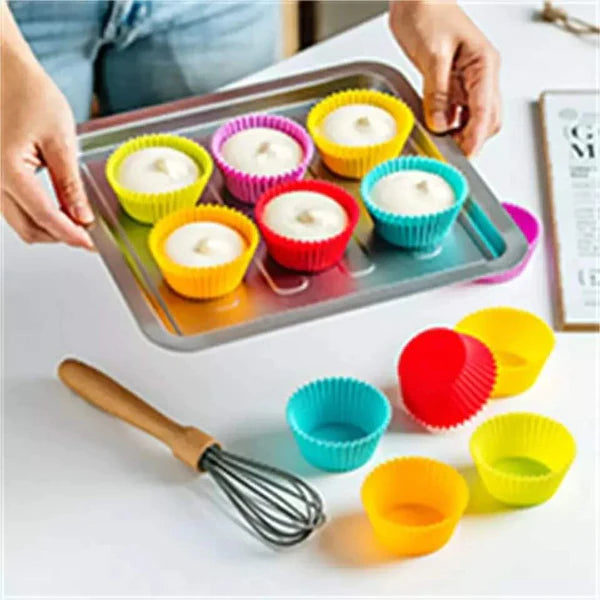 6pcs Silicon Cupcake Molds