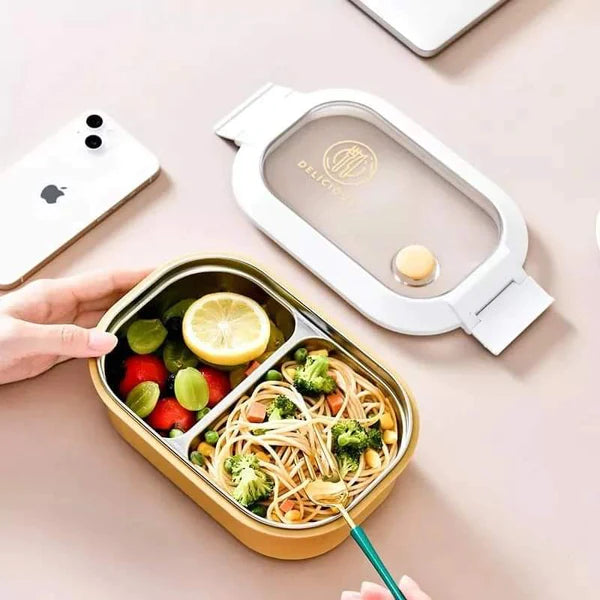 Insulated Lunch Box with Two Compartments