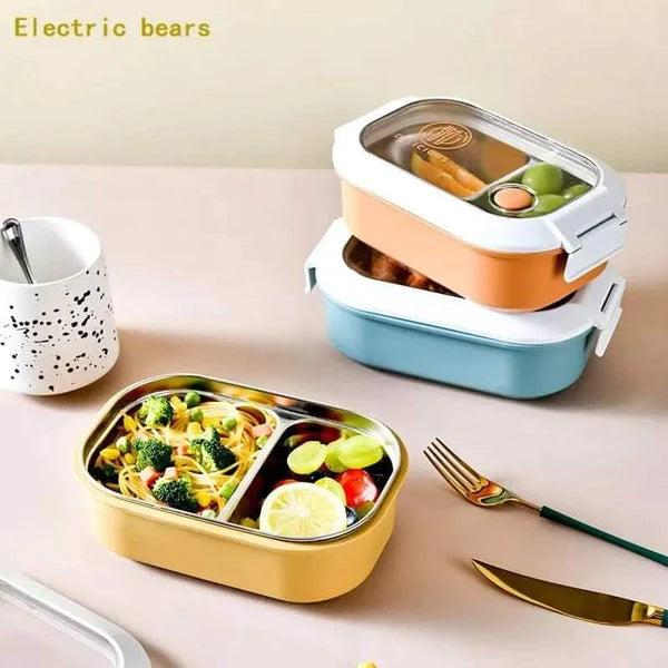 Insulated Lunch Box with Two Compartments