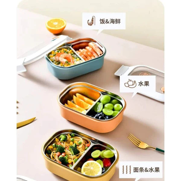 Insulated Lunch Box with Two Compartments