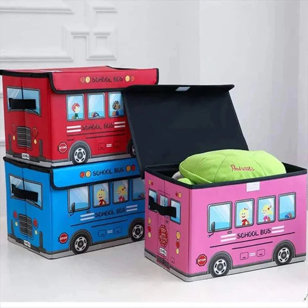 Cartoon Themed Foldable Toy Basket