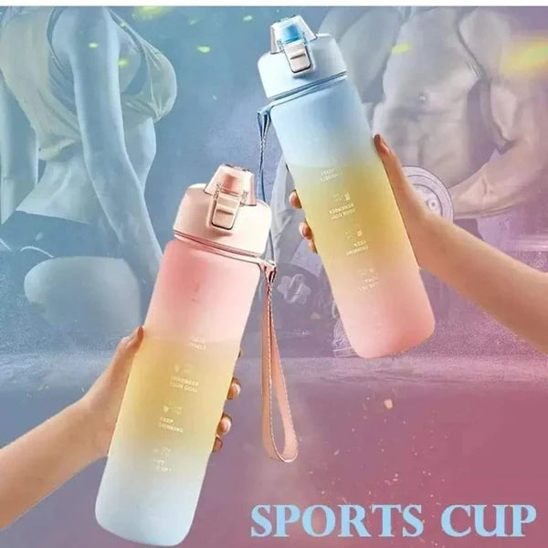 1Litre BPA Free Motivational Water Bottle