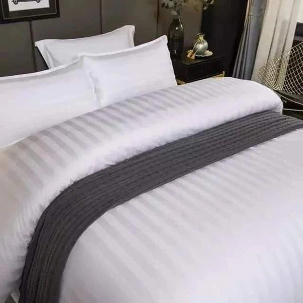 White striped Duvet Cover
