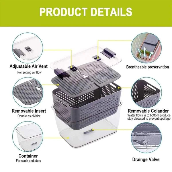 3 in 1 Acrylic fridge organizer