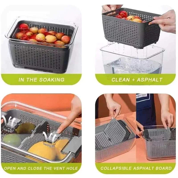 3 in 1 Acrylic fridge organizer