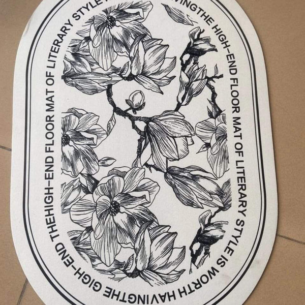 Floral Absorbent Bathroom Mats