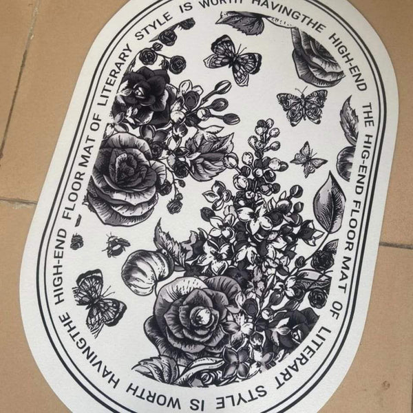 Floral Absorbent Bathroom Mats