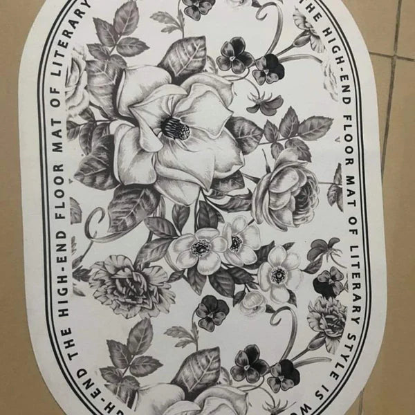 Floral Absorbent Bathroom Mats