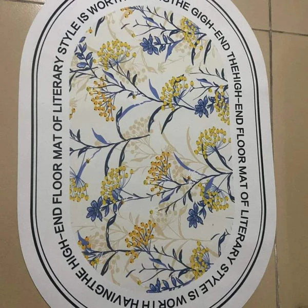 Floral Absorbent Bathroom Mats