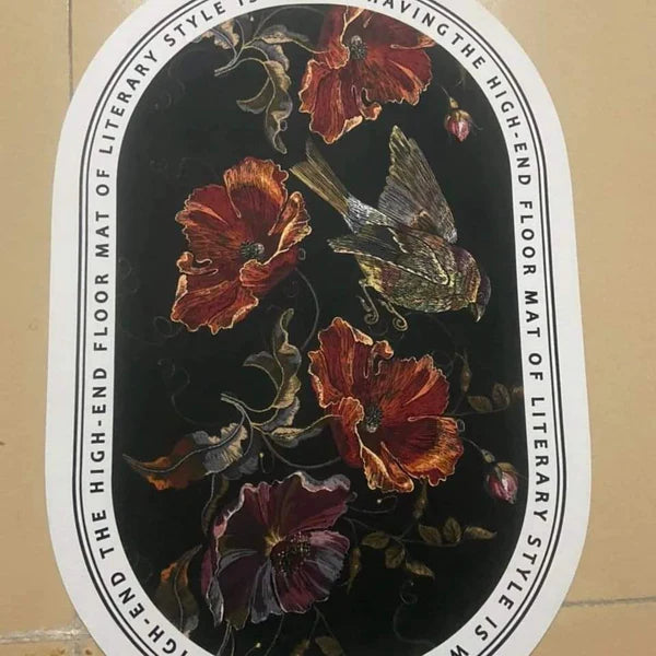 Floral Absorbent Bathroom Mats