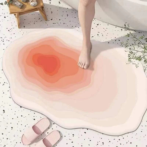Absorbent Irregular Bathroom Mats