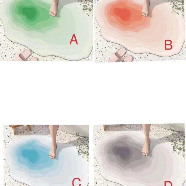 Absorbent Irregular Bathroom Mats