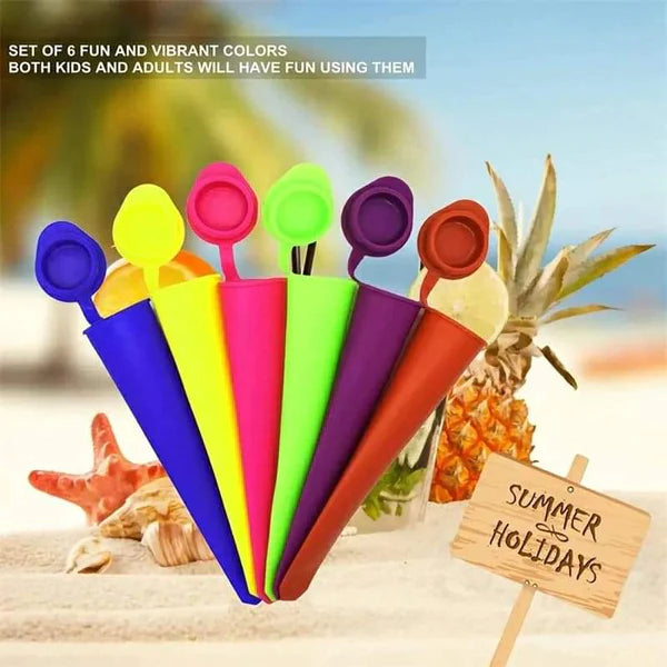 5Pcs Reusable Silicone Popsicle / Ice Cream Maker