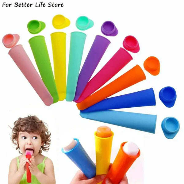 5Pcs Reusable Silicone Popsicle / Ice Cream Maker